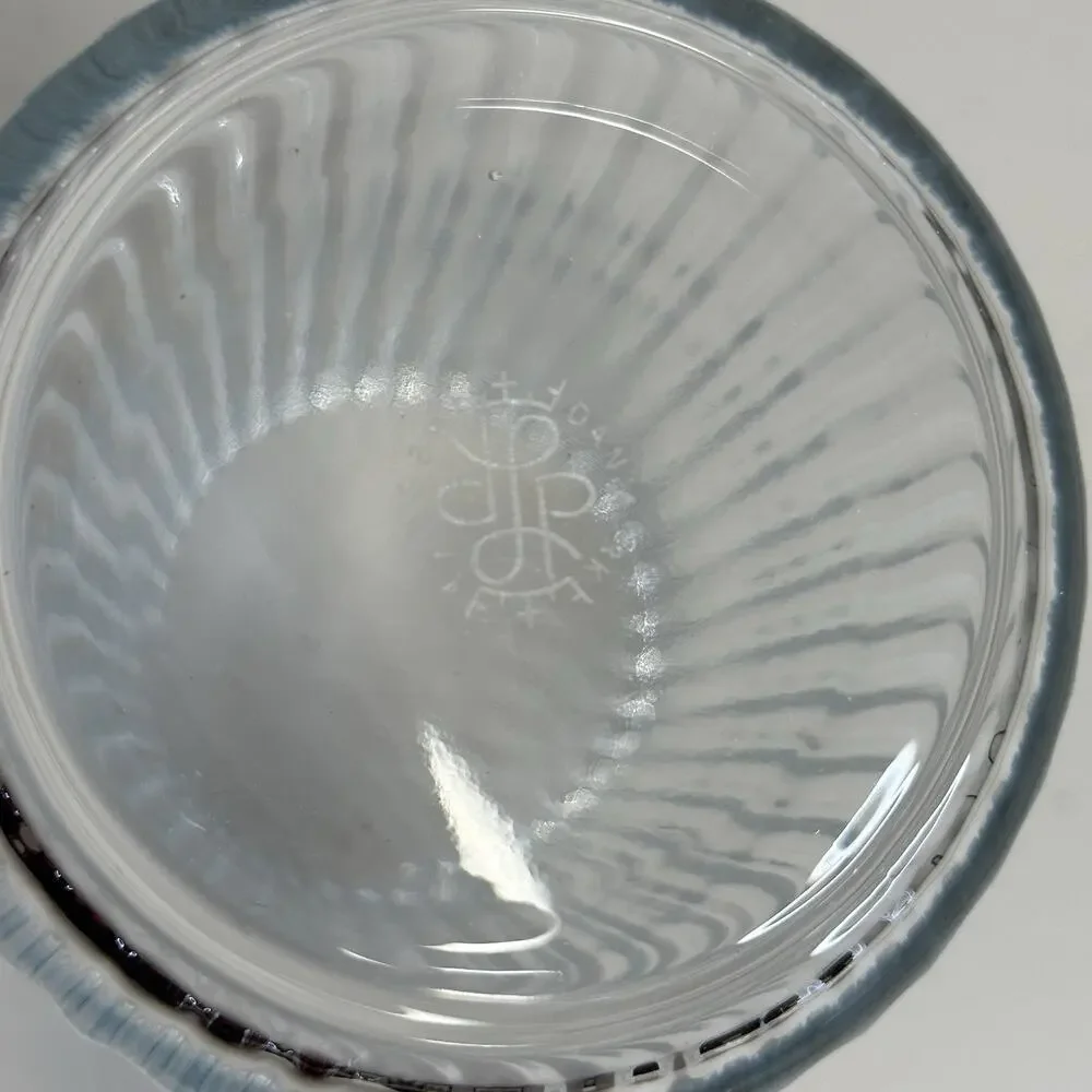 Lyngby Danmark Glass Vase Transparent Clear 20 cm Mouth Blown Porcelain